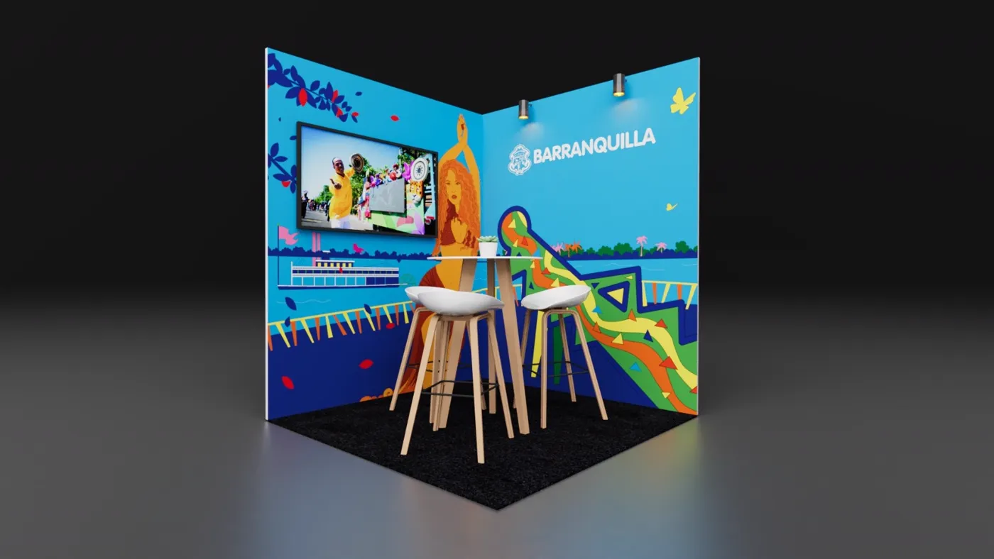 Video del stand ilustrado de Barranquilla montado en la feria